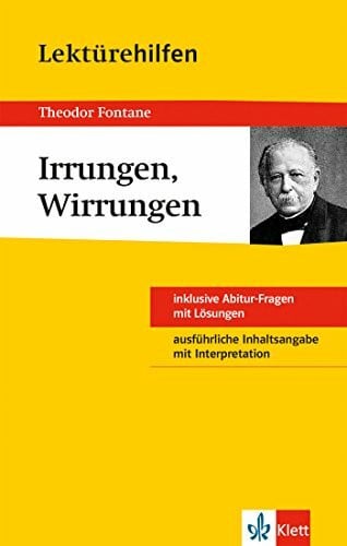 Bengel, Michael Klett Lektürehilfen Theodor Fontane, Irrungen, Wirrungen: Für Oberstufe und Abitur - Interpretationshilfe für die Schule
