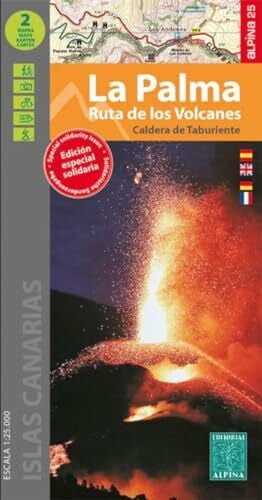 Editorial Alpina La Palma 1:25 000 LZ 2023 - 2024: Caldera de Taburiente. Ruta de los Volcanos GR 130 - GR 131