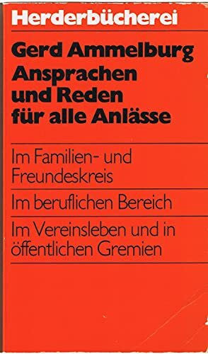 Gerd Ammelburg Ansprachen und Reden für alle Anlässe.