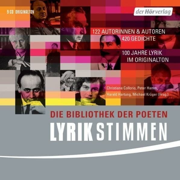 Krüger, Michael Lyrikstimmen: Die Bibliothek der Poeten. - 122 Autorinnen & Autoren, 420 Gedichte, 100 Jahre Lyrik im Originalton