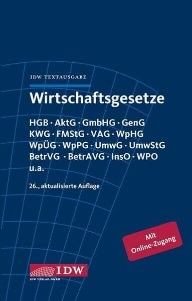 IDW Wirtschaftsgesetze: IDW Textausgabe