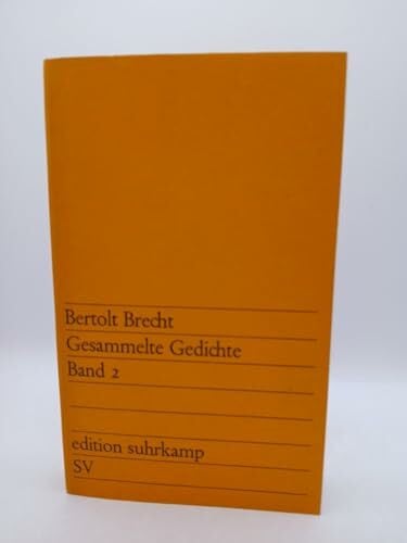 Brecht, Bertolt Gesammelte Gedichte