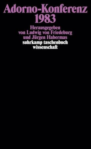 Jürgen Habermas Adorno-Konferenz 1983 (suhrkamp taschenbuch wissenschaft)