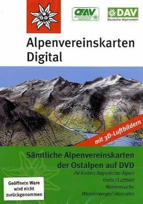 Oesterreichischer Alpenverein Alpenvereinskarten Digital: Neuauflage der bewährten DVD, jetzt mit acht AV-Karten der Bayerischen Alpen, mit Skirouten und Namendatenbank. 20 ... 98 SE/ME/2000/XP/Vista. GPS- u. PDA-taugl.
