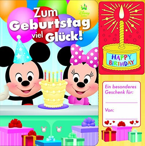 Disney Disney Baby - Micky und Minnie - Zum Geburtstag viel Glück! - Geburtstags-Soundbuch mit 1 Melodie und leuchtender Kerze - Pappbilderbuch für Kinder ab 12 Monaten