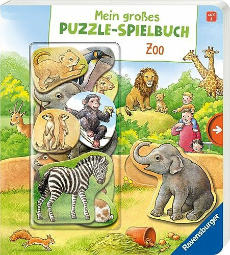 Möller, Anne Mein großes Puzzle-Spielbuch: Zoo - Kinderbuch ab 2 Jahren, mit 10 Puzzleteilen