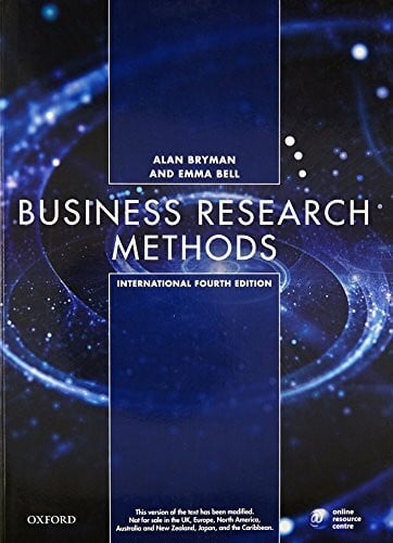 ALAN BRYMAN BUSINESS RESEARCH METHODS,4E (Ie)