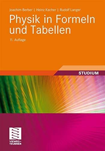 Berber, Joachim Physik in Formeln und Tabellen