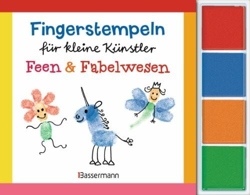 Pautner, Norbert Fingerstempeln für kleine Künstler-Set - Feen und Fabelwesen: Mit vier Fingerstempelfarben