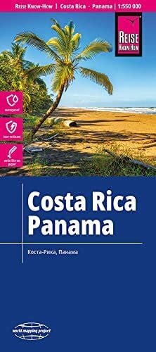Reise Know-How Verlag Peter Rump GmbH Reise Know-How Landkarte Costa Rica, Panama (1:550.000): reiß- und wasserfest (world mapping project)