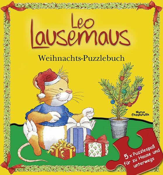 Marco Campanella Leo Lausemaus - Weihnachts-Puzzlebuch: 5 x Puzzlespaß für zu Hause und unterwegs