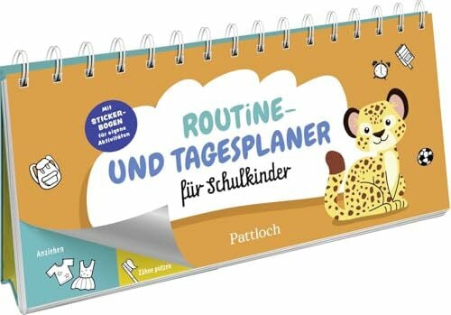 Pattloch Verlag Routine- und Tagesplaner für Schulkinder: Kunterbunter Spiralaufsteller mit Stickerbogen für Kinder ab 6 Jahren (Kleine Geschenke zur Einschulung & für die Schultüte)