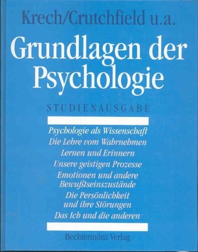 Krech David Grundlagen der Psychologie. Studienausgabe