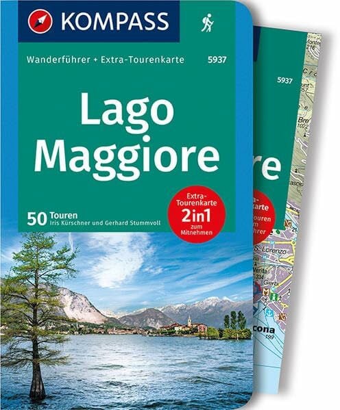 Stummvoll, Gerhard KOMPASS Wanderführer Lago Maggiore: Wanderführer mit Extra-Tourenkarte 1:60.000, 50 Touren, GPX-Daten zum Download.