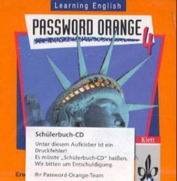 Bojes, Manfred Learning English, Password Orange, Ausgabe für Nordrhein-Westfalen, Hessen, Rheinland-Pfalz, Berlin, Niedersachsen, 1 Audio-CD zum Schülerbuch
