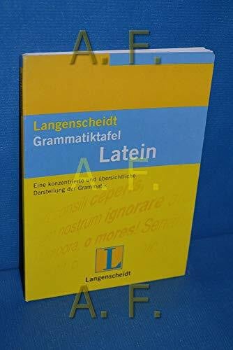 Strehl, Linda Langenscheidts Grammatiktafel Latein. Eine konzentrierte und übersichtliche Darstellung der Grammatik