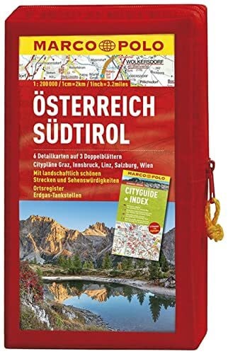 MARCO POLO Kartenset Österreich, Südtirol 1:200.000: Mit landschaftlich schönen Strecken und Sehenswürdigkeiten Erdgas-Tankstellen Extra Cityguide mit ... Salzburg, Wien (MARCO POLO Regionalkarte)