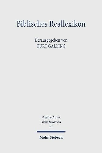 Galling, Kurt Handbuch zum Alten Testament, Ln, Bd.1, Biblisches Reallexikon