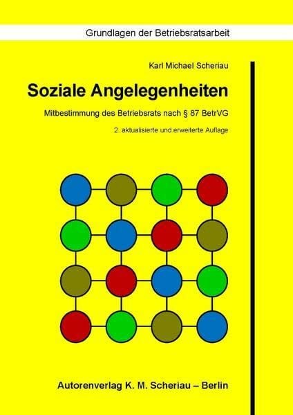 Scheriau, Dr. Karl Michael Soziale Angelegenheiten: Mitbestimmung des Betriebsrats nach § 87 BetrVG (Grundlagen der Betriebsratsarbeit)