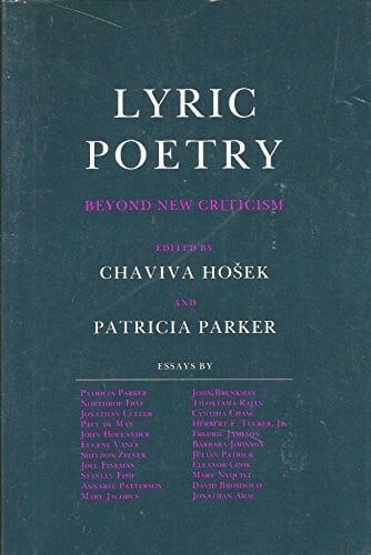 Hosek, Chaviva Lyric Poetry: Beyond New Criticism
