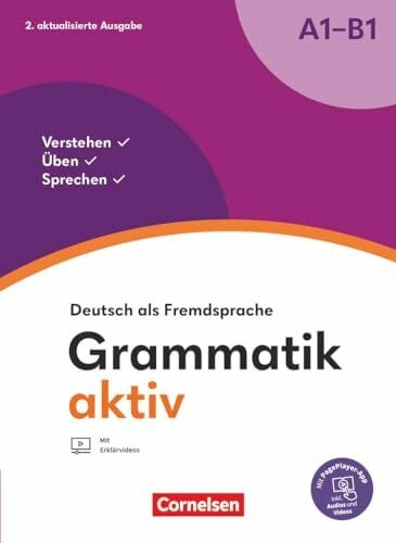 Voss, Ute Grammatik aktiv - Deutsch als Fremdsprache - 2. aktualisierte Ausgabe - A1-B1: Verstehen, Üben, Sprechen - Übungsgrammatik - Inkl. PagePlayer-App (Grammatik aktiv, 2. aktualisierte Ausgabe, A1-B1)