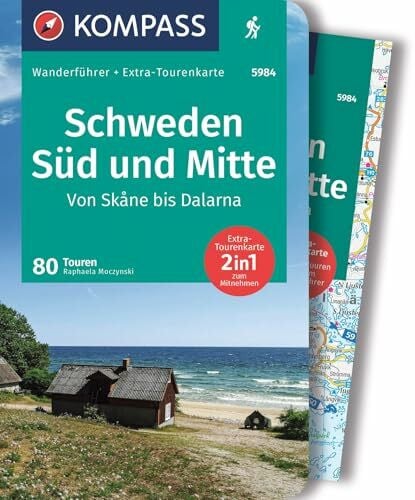 Moczynski, Raphaela KOMPASS Wanderführer Schweden Süd und Mitte, Von Skåne bis Dalarna, 80 Touren mit Extra-Tourenkarte: GPS-Daten zum Download