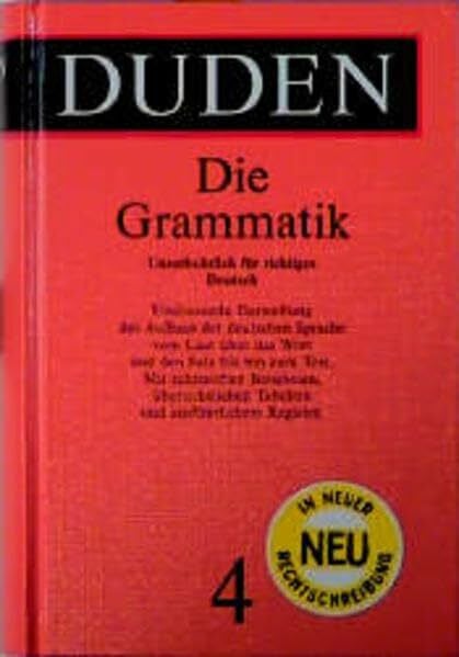 Distribooks, Inc Der Duden, 12 Bde., Bd.4, Duden Grammatik der deutschen Gegenwartssprache, neue Rechtschreibung: Unentbehrlich für richtiges Deutsch (Duden - Deutsche Sprache in 12 Bänden)