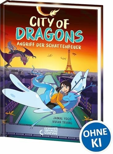 Scheweling, Nina City Of Dragons (Band 2) - Angriff der Schattenfeuer: Tauche ein in dieses Fantasy-Abenteuer voller Drachen, Sagen und Mythen - Comic-Buch im Manga-Stil für Kinder ab 11 Jahren