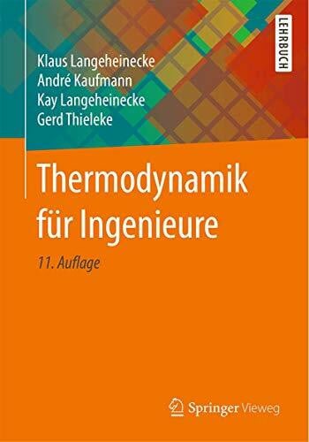 Langeheinecke, Kay Thermodynamik für Ingenieure