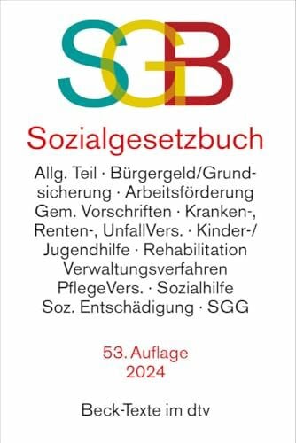 beck im dtv Sozialgesetzbuch mit Sozialgerichtsgesetz: Rechtsstand: 28. April 2024