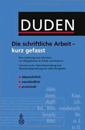 Niederhauser, Jürg Duden - Die schriftliche Arbeit - kurz gefasst: Eine Anleitung zum Schreiben von Arbeiten in Schule und Studium