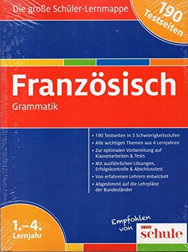 Martine Delaud Das große Schüler-Übungsbuch Französisch: Grammatik - 190 Testseiten in 3 Schwierigkeitsstufen (1. - 4. Lernjahr)