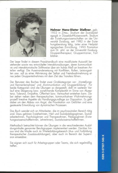 Dießner, Helmar Gruppendynamische Übungen und Spiele: Ein Praxishandbuch für Aus- und Weiterbildung sowie Supervision