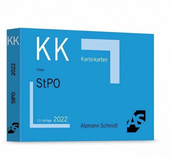 Soyka, Martin Karteikarten StPO (Karteikarten Besondere Rechtsgebiete)
