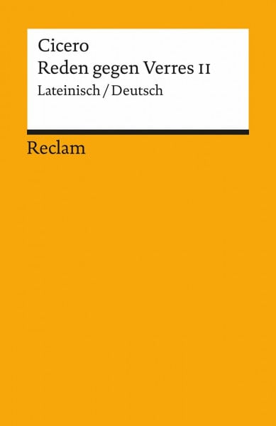 Krüger, Gerhard Reden gegen Verres II, Lateinisch - Deutsch