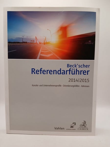 Dr. Klaus Winkler u.a. Beck´scher Referandarführer 2014/15 Kanzlei-und Unternehmensprofile- Orientierungshilfen -Adressen - Dr. Klaus Winkler u.a.