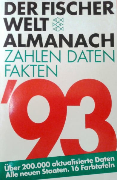 Baratta, Mario von Der Fischer Weltalmanach '93: Zahlen, Daten, Fakten (Fischer Taschenbücher)