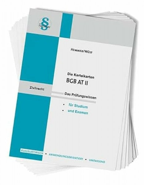 Wüst, Achim 31220 - Karten BGB-AT II: Das Prüfungswissen für Studium und Examen (Karteikarten - Zivilrecht)