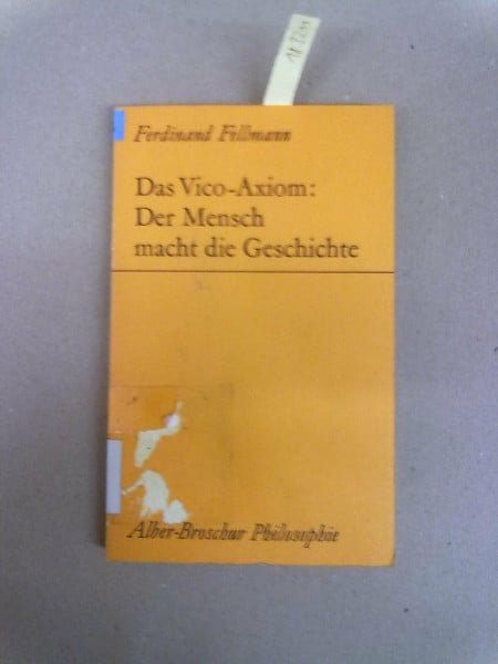 Fellmann, Ferdinand Das Vico-Axiom: Der Mensch macht die Geschichte (Alber-Broschur Philosophie)