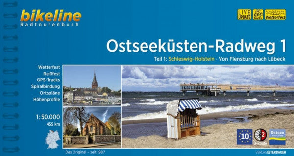 Esterbauer Verlag bikeline Radtourenbuch: Ostseeküsten-Radweg Teil 1: Schleswig-Holstein. Von Flensburg nach Lübeck. 1:50.000. GPS-Download, wetterfest/reißfest