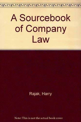 Rajak, Harry A Sourcebook of Company Law