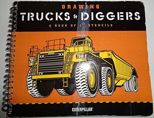 Caterpillar Drawing Trucks and Diggers: A Book of 10 Stencils