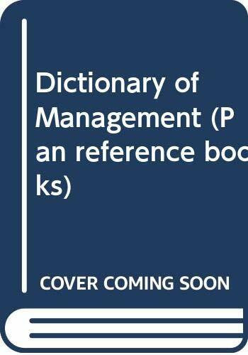 Saward, Heather Dictionary of Management (Pan reference books)