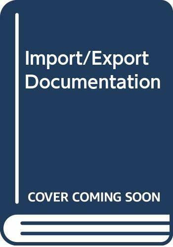 Branch, Alan E. Import/Export Documentation