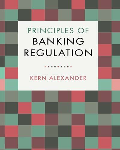 Alexander, Kern Principles of Banking Regulation