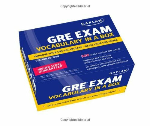 Kaplan Kaplan GRE Exam Vocabulary in a Box