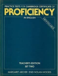 Nolan-Woods, Enid Teacher's Book (Set 2) (Practice tests for Cambridge Certificate of Proficiency in English)
