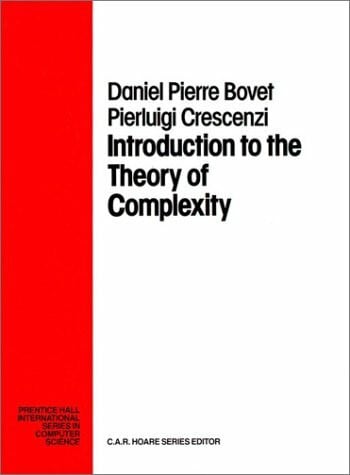Crescenzi, Pierluigi Introduction to the Theory of Complexity (Prentice Hall International Series in Computer Science)