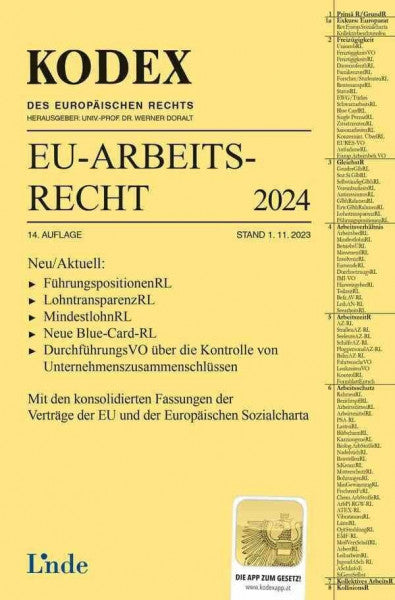 Doralt, Werner KODEX EU-Arbeitsrecht 2024 (Kodex des Internationalen Rechts)