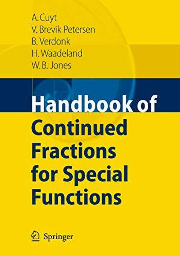 Bonan-Hamada, C. Handbook of Continued Fractions for Special Functions